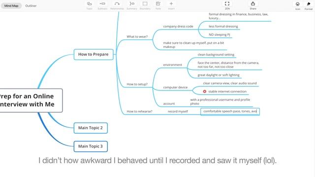 Prepare for an Online Interview Checklist with XMind | Mind Mapping with Me смотреть онлайн