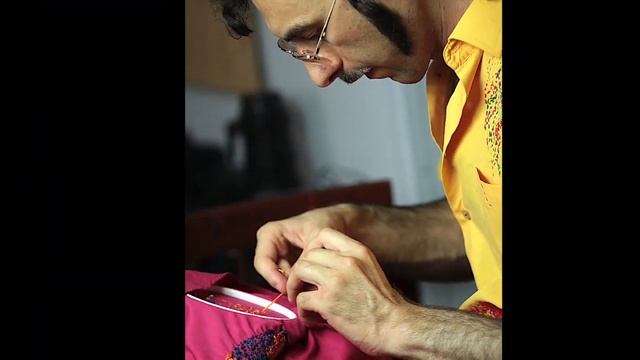 "Лого" Процесс работы. Ручная вышивка. Художник - Алим Шаваев.