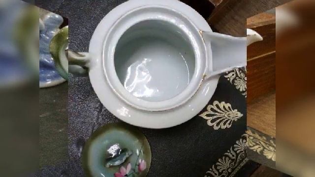 Молочник, чайник, фабрика Кузнецова, дореволюционный