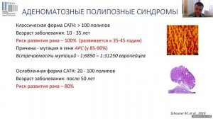 Основные молекулярно-генетические исследования у пациентов с колоректальным раком.