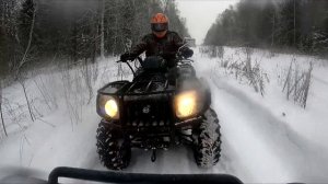 КВАДРОЦИКЛЫ CF MOTO 500 | ОТЛЕТЕЛО КОЛЕСО | ЗИМНИЕ ПОКАТУШКИ