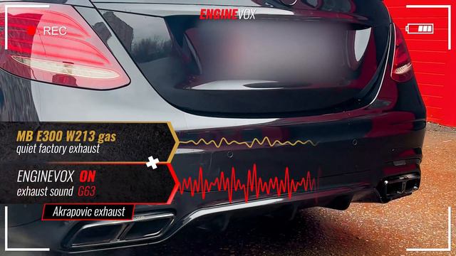 Electronic active sound exhaust system MB E300 W213 gas #ENGINEVOX смотреть онлайн
