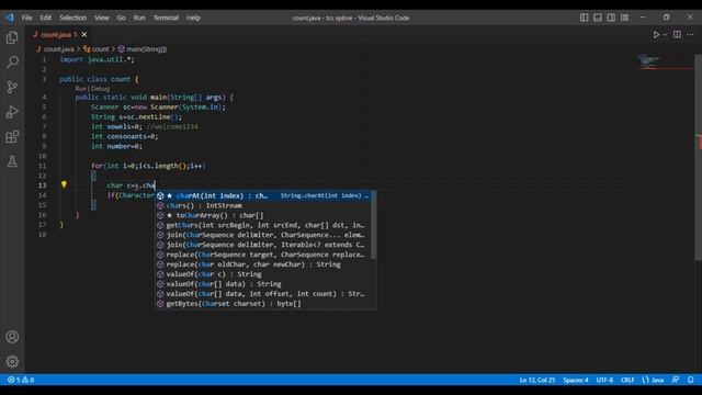 tcs ipa 15 marks coding questions java | Find the Count of vowels and consonents in a String | JAVA
