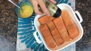 Запеченный лосось в медово-горчичном соусе