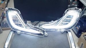 Как светят ПТФ с ходовыми огнями на Солярис.