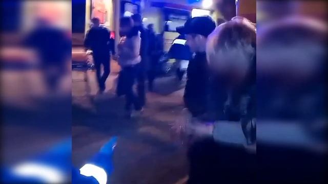 Появилось видео наезда трамвая на пешеходов