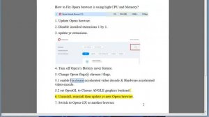 Fix Opera browser is using high CPU & Memory on Windows