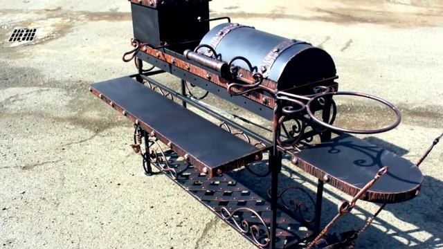 Очень хороший кованый мангал дизайн, конструкция, комплектация, проект со столиком, ковка в Днепре смотреть онлайн