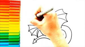 Как нарисовать изображение дракона - Простой рисунок дракона