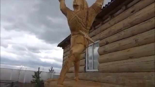 Резная фигура воина смотреть онлайн