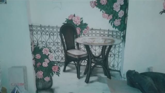 Красивая аэрография на стене в кофейни смотреть онлайн