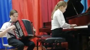 "Парижское танго" К. Брюн переложение Т. Кривенцовой , Н. Петуховой- исп. Анучины Владимир и Дарья