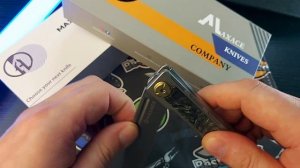 Складной нож Maxace Albatross, рукоять титан карбон, сталь Bohler M390 MALB01