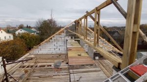 ?♂️Продолжение стройки, ?️коньковый прогон