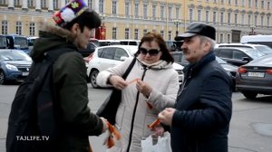 Студенты Таджикистана ко дню победы в Петербурге провели акцию