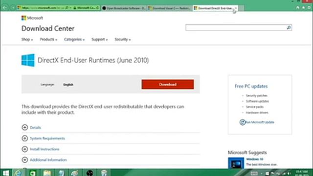 Open Broadcaster error - Missing runtime components смотреть онлайн
