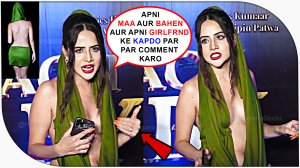 OMG ? Urfi Javed ANGRY ? On Media In Her B0LD Green Backless And Front Cut Outfit