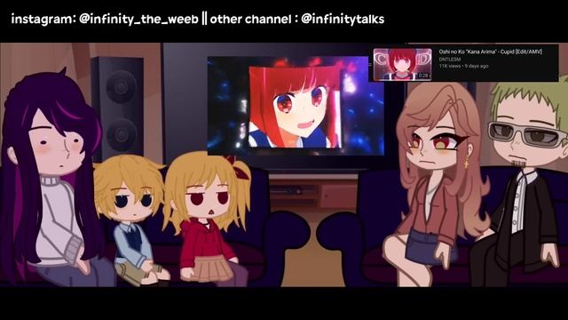 past oshi no ko react to the future || 1/2 || infinity reactions смотреть онлайн