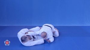 (Удэ хишиги хиза гатамэ) Ude hishigi hiza gatame - рычаг локтя внутрь при помощи колена сверху.