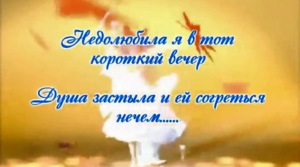 недолюбила я тот короткий вечер.......