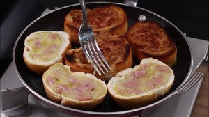 Завтрак менее чем за 10 минут! Яичница в хлебе