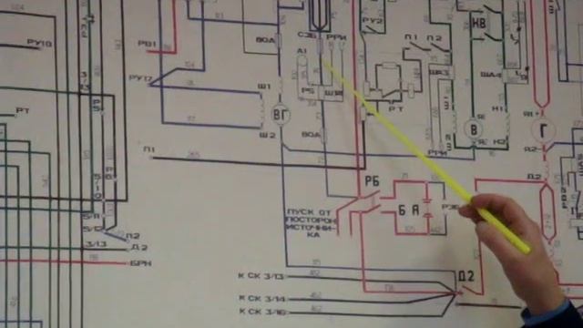 ТЭМ2 электр.схема 1.4 Зарядка АБ смотреть онлайн