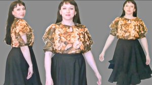 Как сшить блузку с красивым рукавом солнце без покупной выкройки?