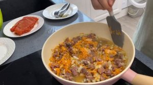 СЫТНЫЙ, НАСЫЩЕННЫЙ СОУС! КАРТОФЕЛЬ ТУШЁНЫЙ С КУРИНЫМИ ПУПКАМИ