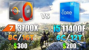 Ryzen 7 3700X vs Core i5 11400F Test in 8 Games