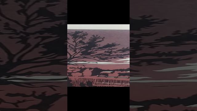 Исаева. линогравюра. пейзаж