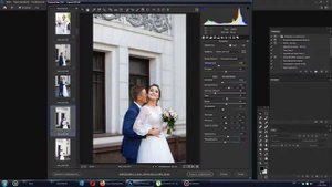 Первичная обработка свадебных  фотографий