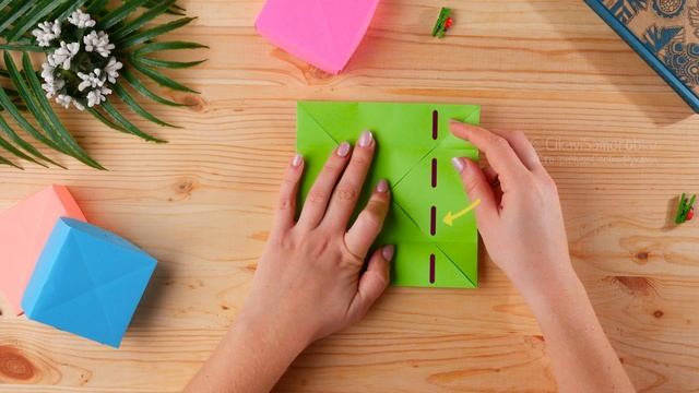 Як зробити БЕЗ КЛЕЮ коробочку з паперу [Орігамі легко і швидко]