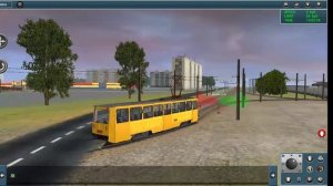 Трамвай КТМ-5 заезжает на ремонт и техническое обслуживание...