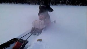 Мотобуксировщик. Покатушки по «большому» снегу в -30 градусов.