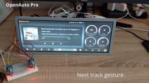 Raspberry Pi, rotary encoder, gesture sensor with OpenAuto Pro