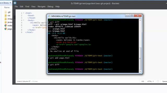 10 مراجعة التحديثات بالتفاصيل قبل حفظها في المخزن مع جيت Using Git Diff смотреть онлайн