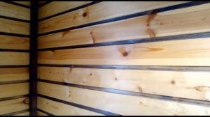 Нестандартный способ обшивки стен вагонкой.