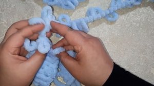 #alize #alizePuffy Простой узор из Ализе пуффи. Вязание без спиц