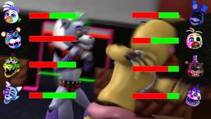 [SFM FNaF] Hoaxes vs Security Breach WITH Healthbars