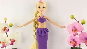 Play doh mermaid wedding dress ariel rapunzel anna cinderella aurora play doh disney princess video