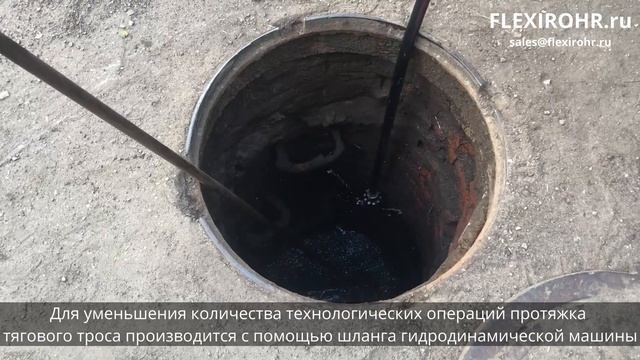 04.07.2022 I Бестраншейная санация (релайнинг) трубопровода гибкой гофрированной трубой FLEXIROHR