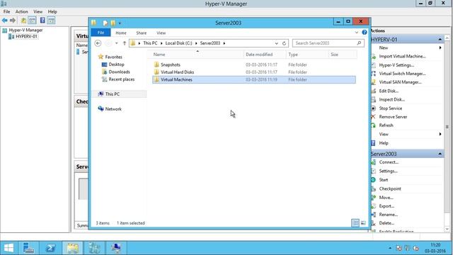 Exporting and Importing Hyper V Virtual Machines (Windows Server 2012 R2) смотреть онлайн