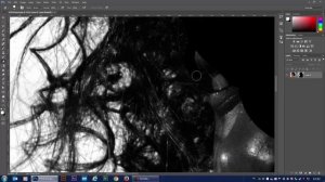 Процесс вырезания волос в Фотошопе