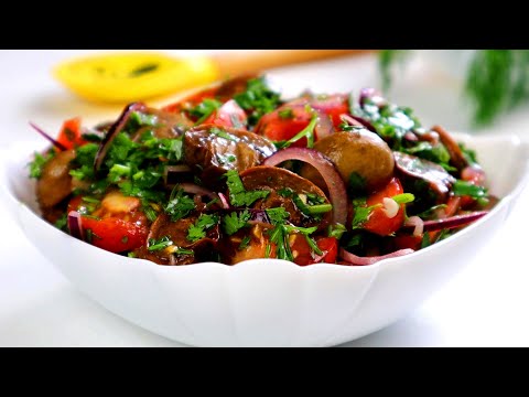 Очень Быстро!Салат Закуска из помидоров и грибов