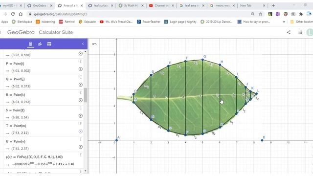 GeoGebra (3) Trapezoidal Rules to Find Area of a Leaf смотреть онлайн