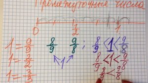 Сравнение дробей с промежуточным числом Математика 5 класс Дорофеев