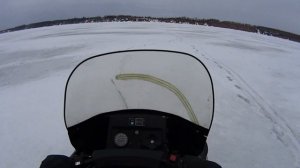 Снегоход Yamaha Viking 540 по льду и в гору