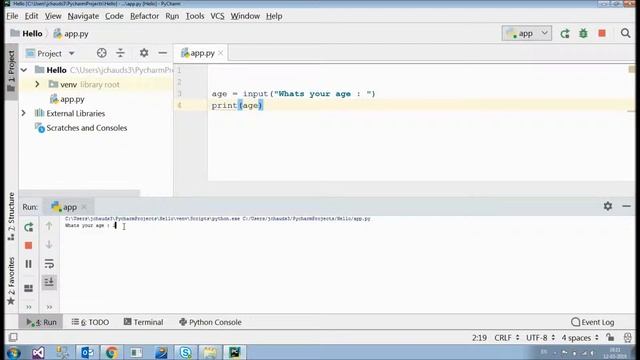 Variables basics, type() to check datatype of variables, input()method - Python tutorial | Team MAS