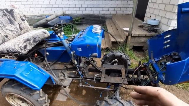 Китайский бензиновый двигатель на МОТО-Трактор РУСИЧ Т-12. смотреть онлайн