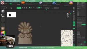 [ES-MX] 3D Sketching Edino Israel in ZBrush 2021! - Óscar Trejo